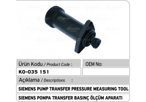 Siemens Pompa Transfer Basınç Ölçüm Aparatı